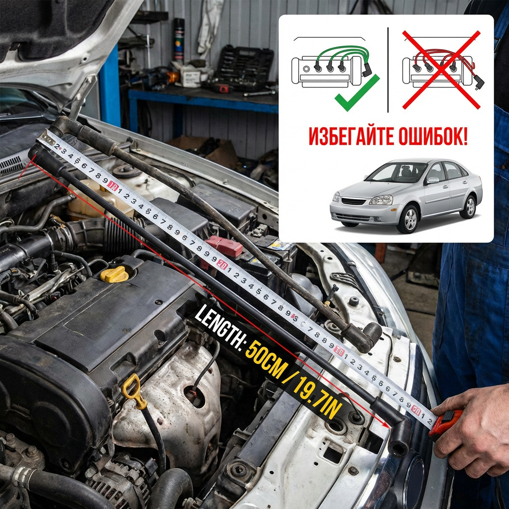 Длина бронепроводов зажигания VINMOTORS